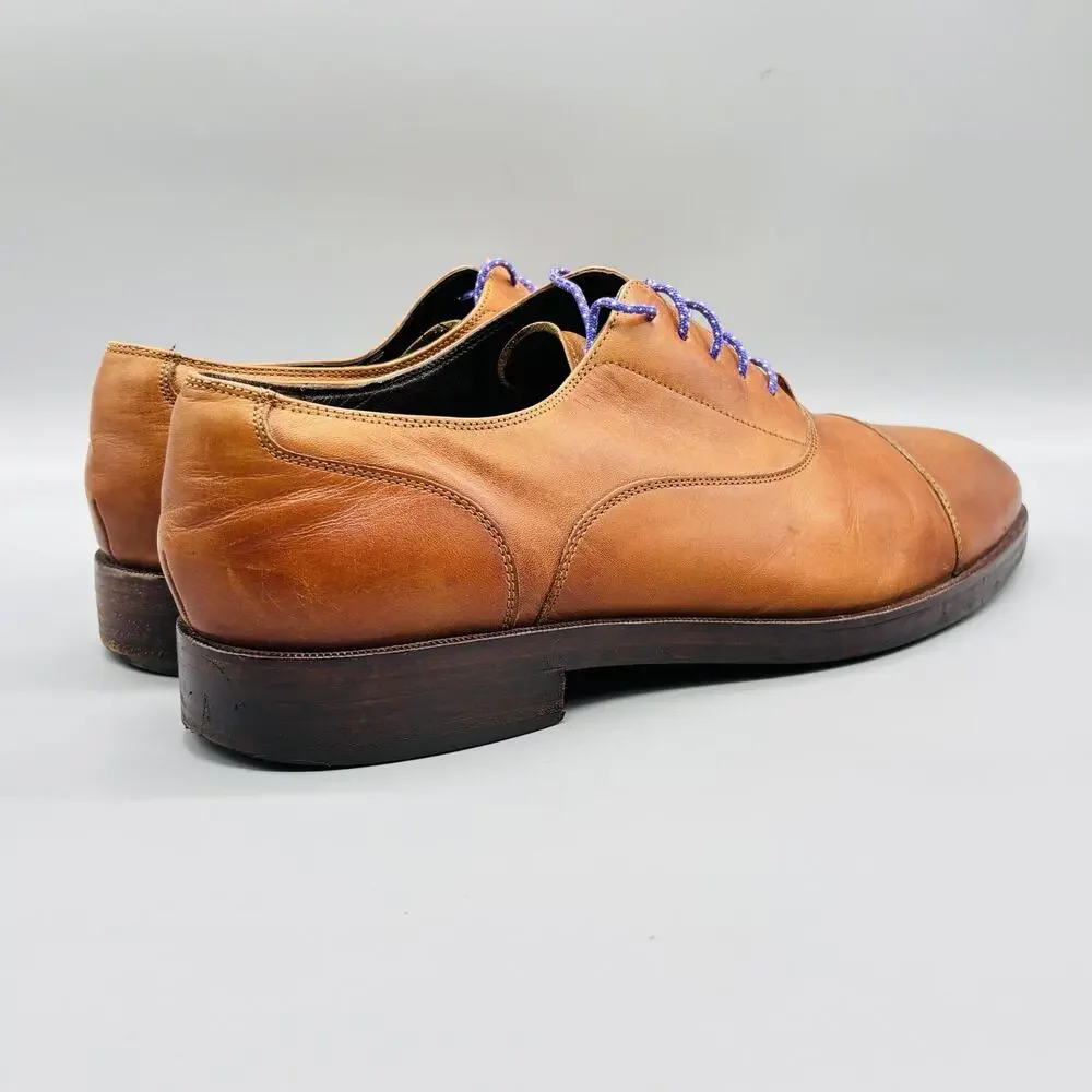 Cole Haan Shoes Mens 10.5 Brown Leather Grand OS Cap Toe Oxford Dress Classic